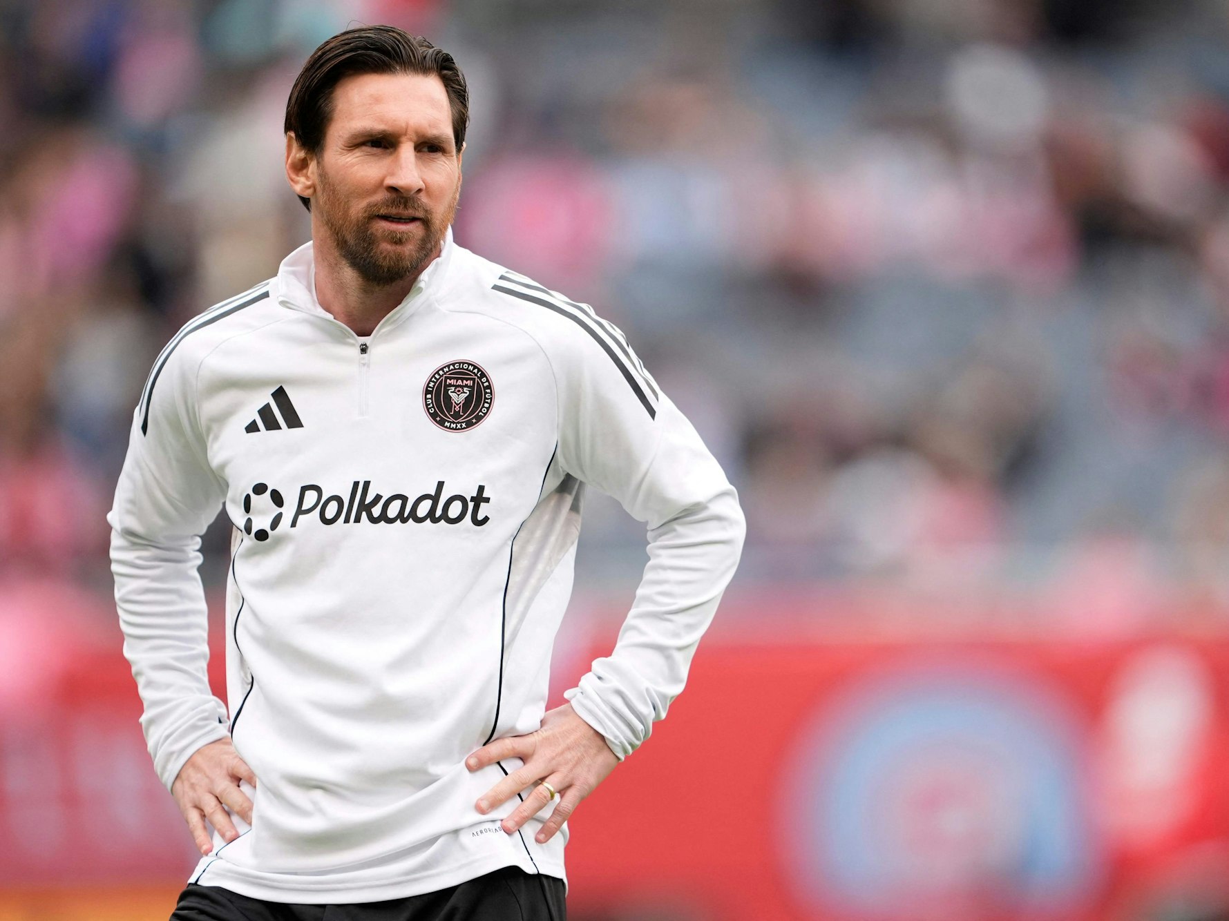 Lionel Mess beim Aufwärmen.