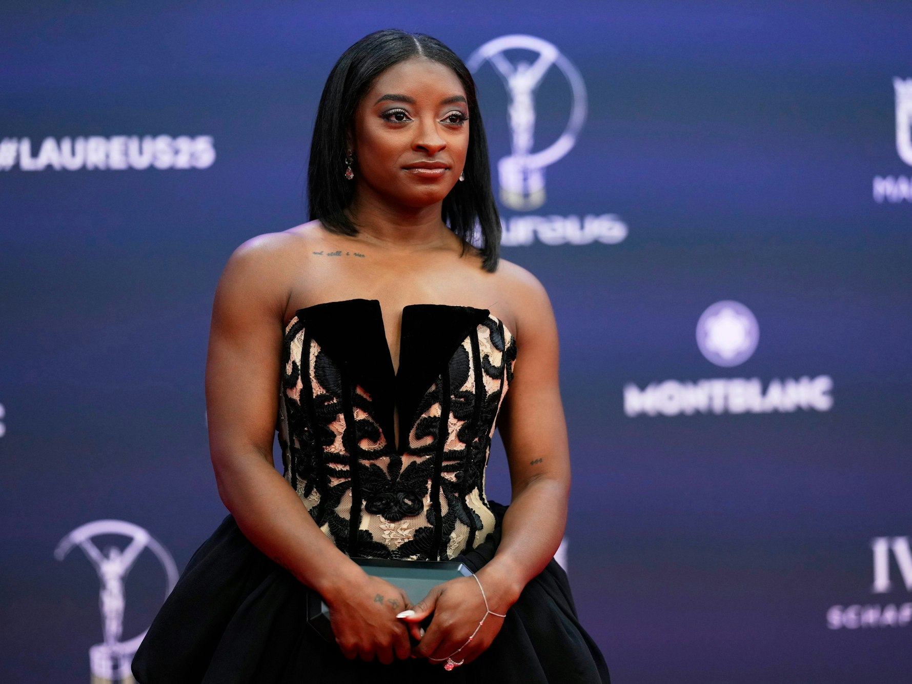 Simone Biles aus den USA kommt zur Verleihung der Laureus World Sports Awards 2025.