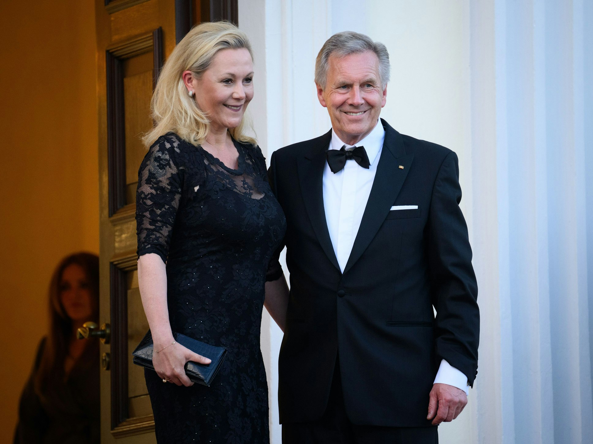 Christian Wulff und seine damalige Frau Bettina im Mai 2024 beim Staatsbankett zu Ehren des Präsidenten von Frankreich und seiner Frau im Schloss Bellevue.