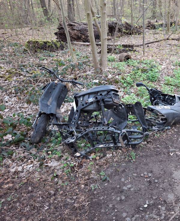 Zwei Motorroller wurden im Nüssenberger Busch entsorgt.