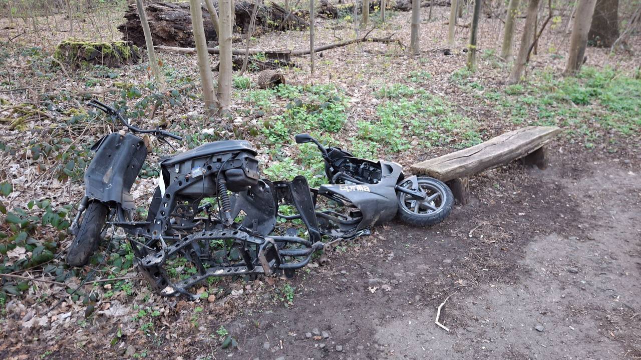 Zwei Motorroller wurden im Nüssenberger Busch entsorgt.