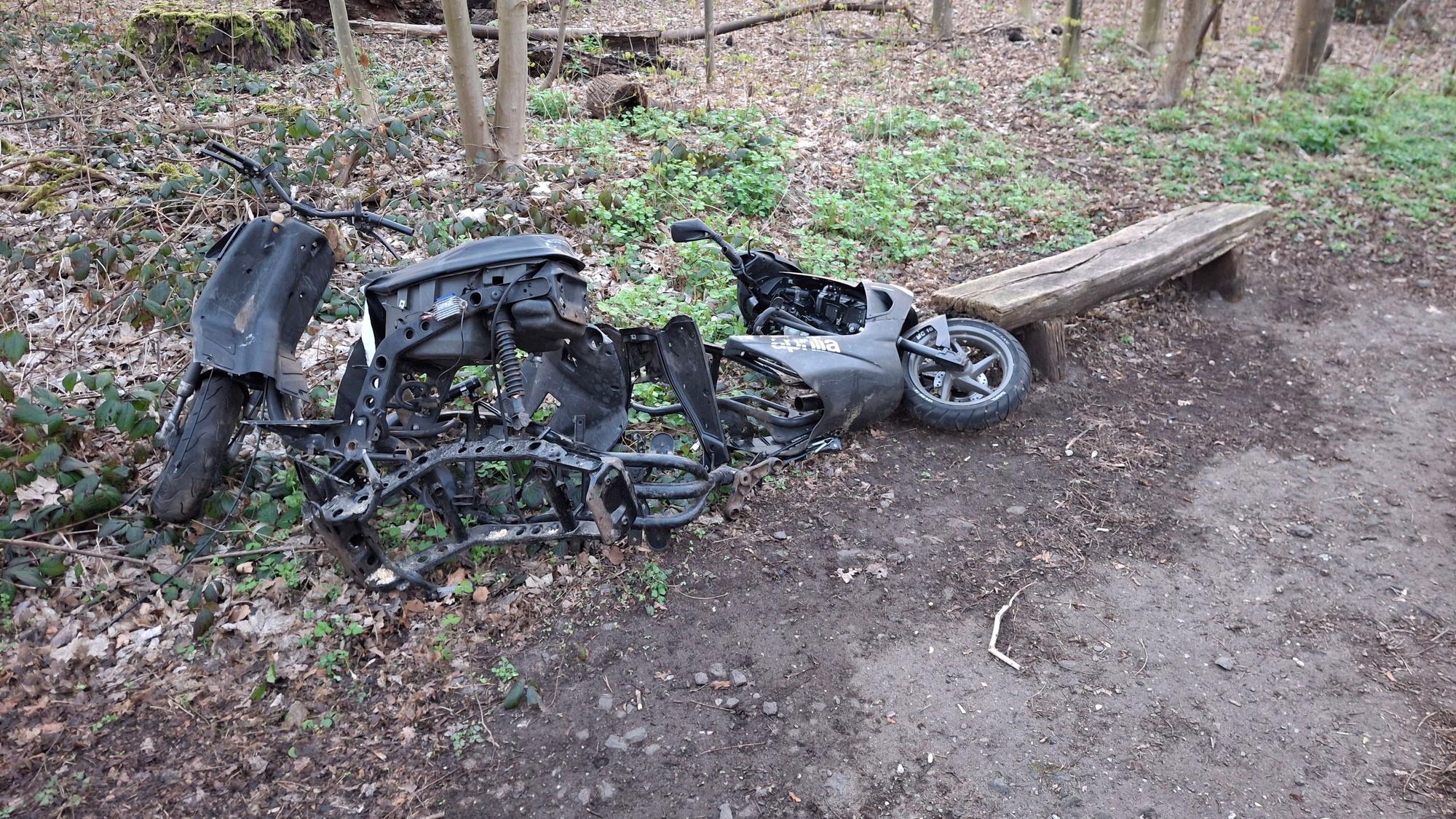 Zwei Motorroller wurden im Nüssenberger Busch entsorgt.