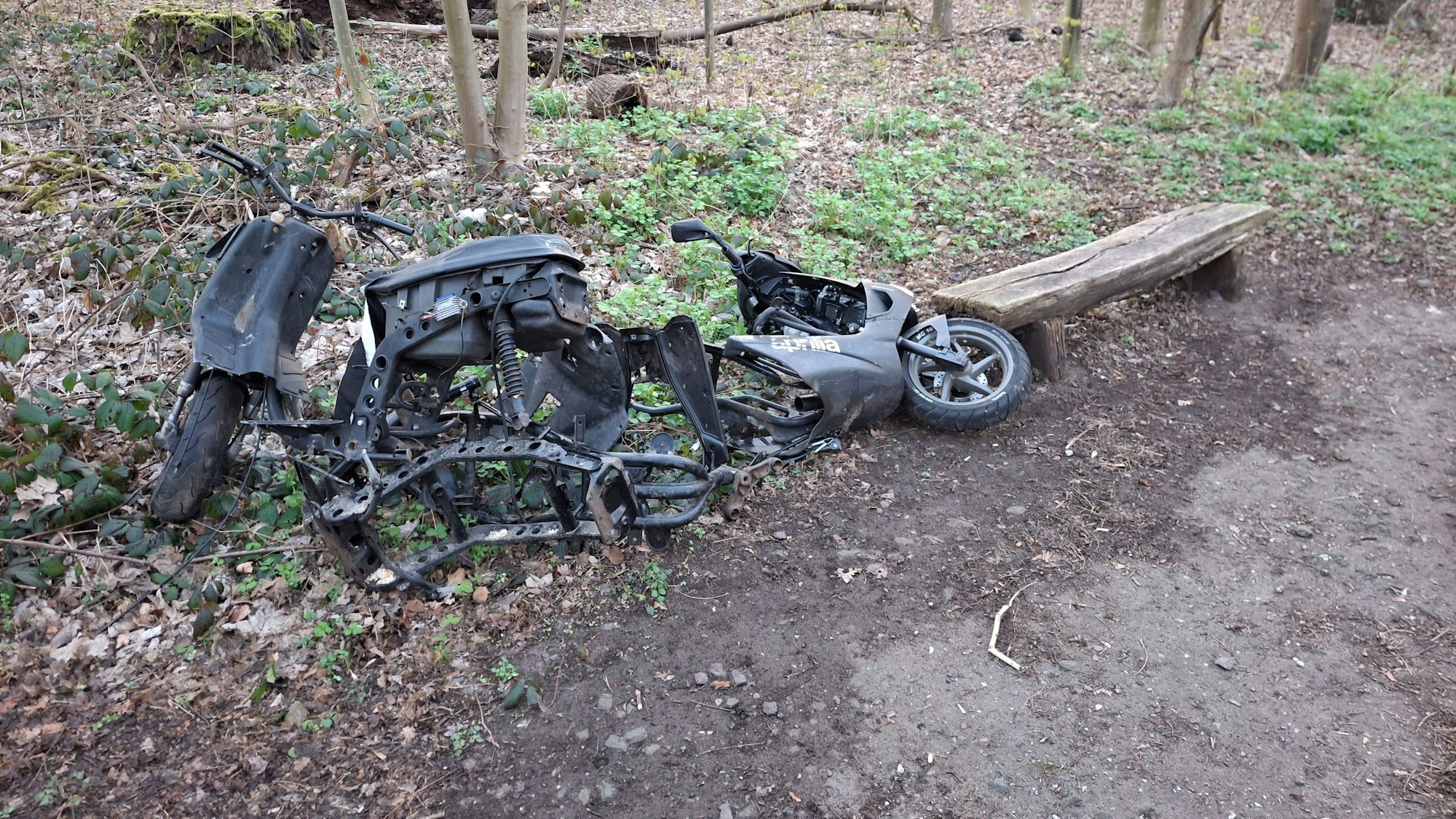 Zwei Motorroller wurden im Nüssenberger Busch entsorgt.