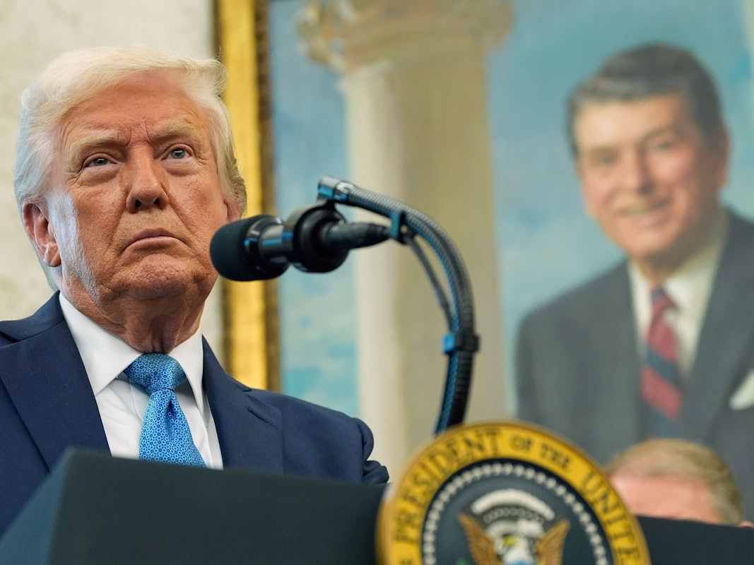 US-Präsident Donald Trump spricht am 22. April mit Reportern mit Weißen Haus: Trump hat ein „finales Angebot“ unterbreitet.