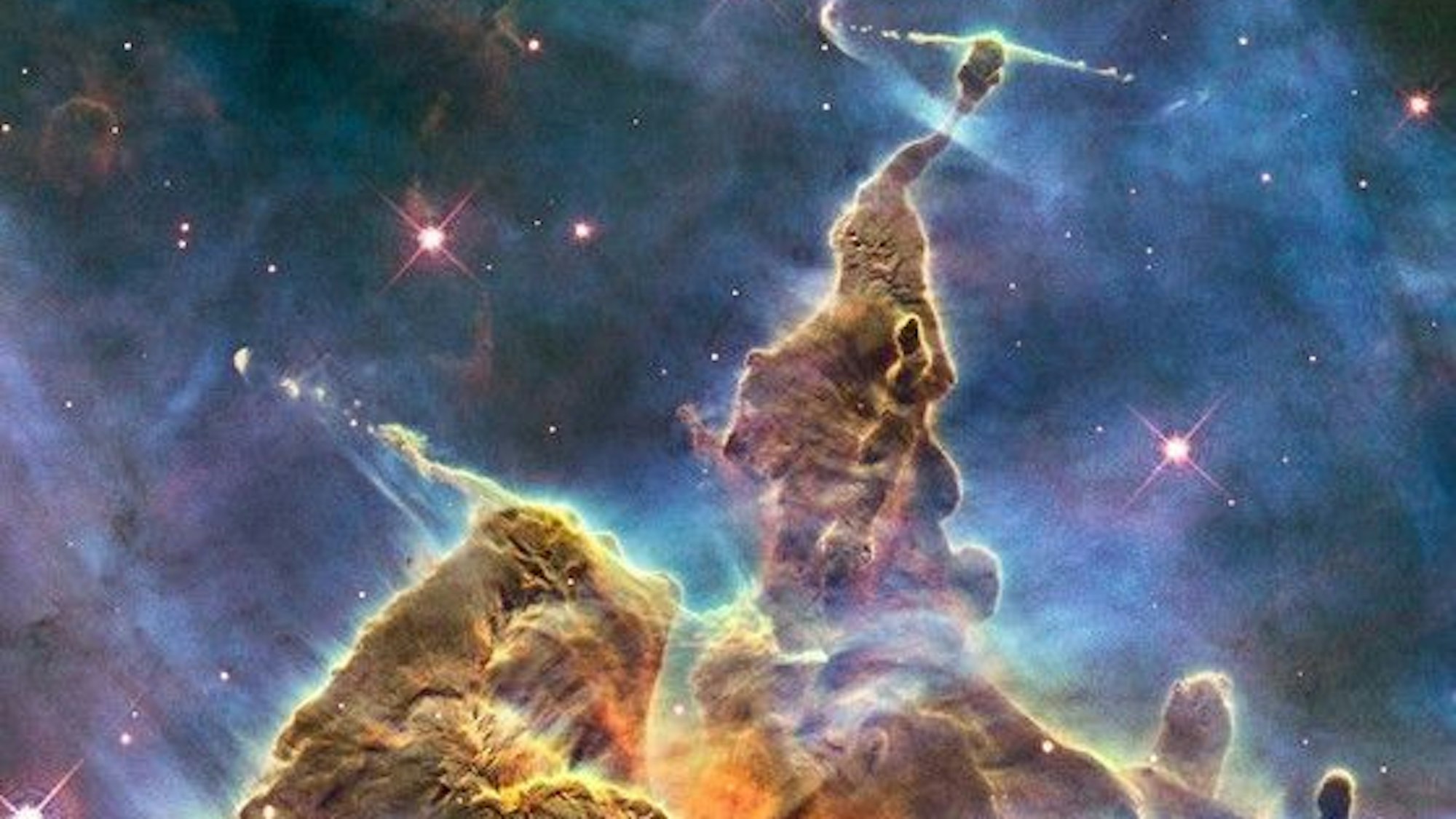 Der Carinanebel, fotografiert von Hubble