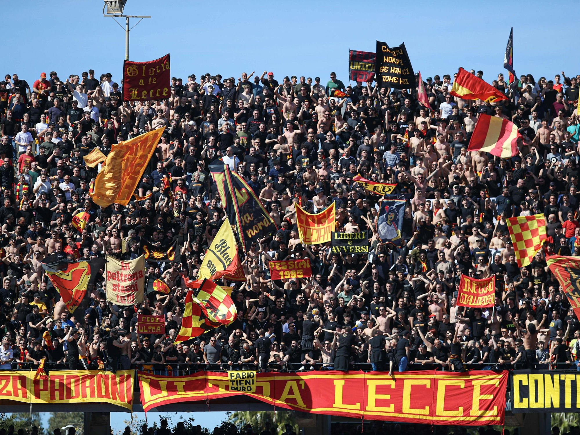 Die Heimtribüne des Serie-A-Klubs U.S. Lecce.