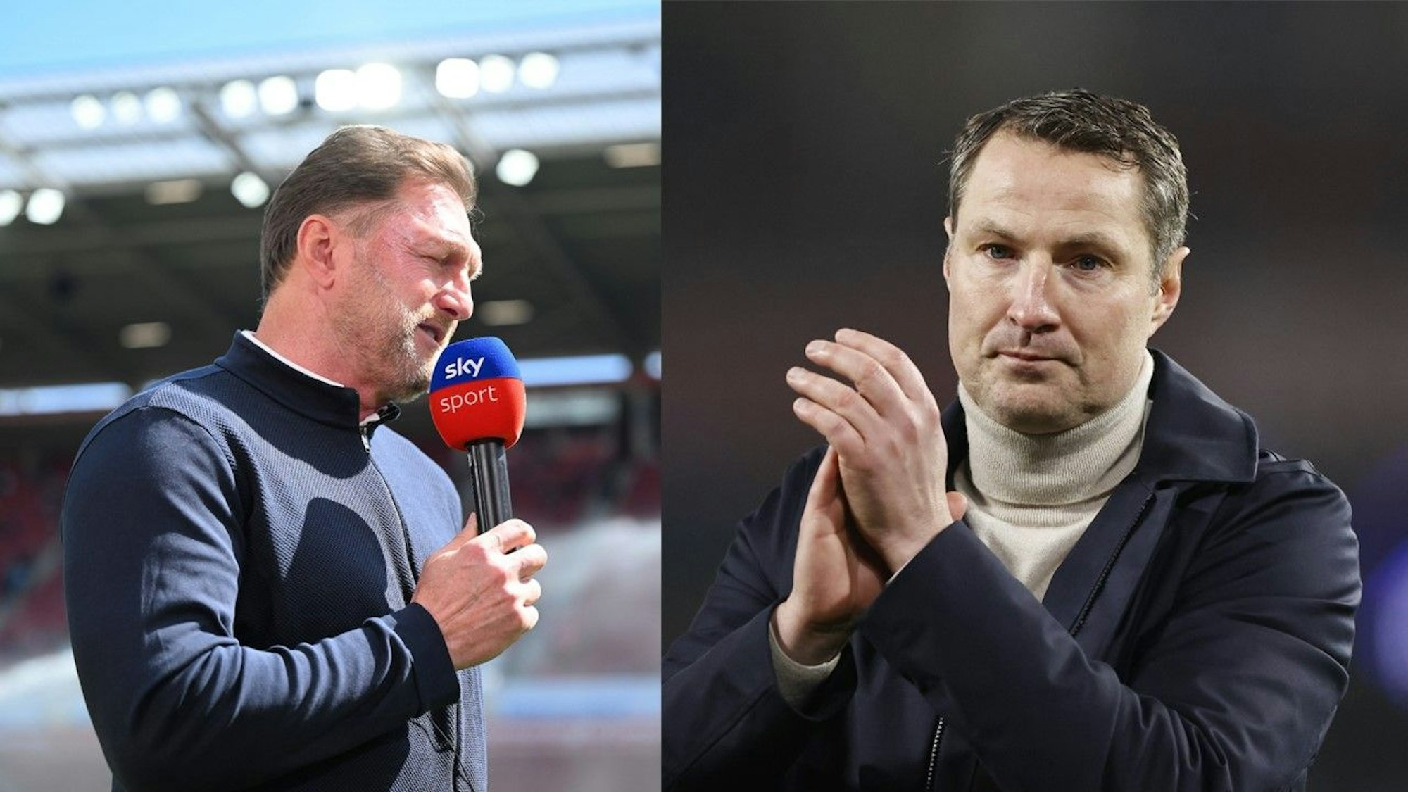 Ralph Hasenhüttl und Brian Priske auf einer Fotomontage