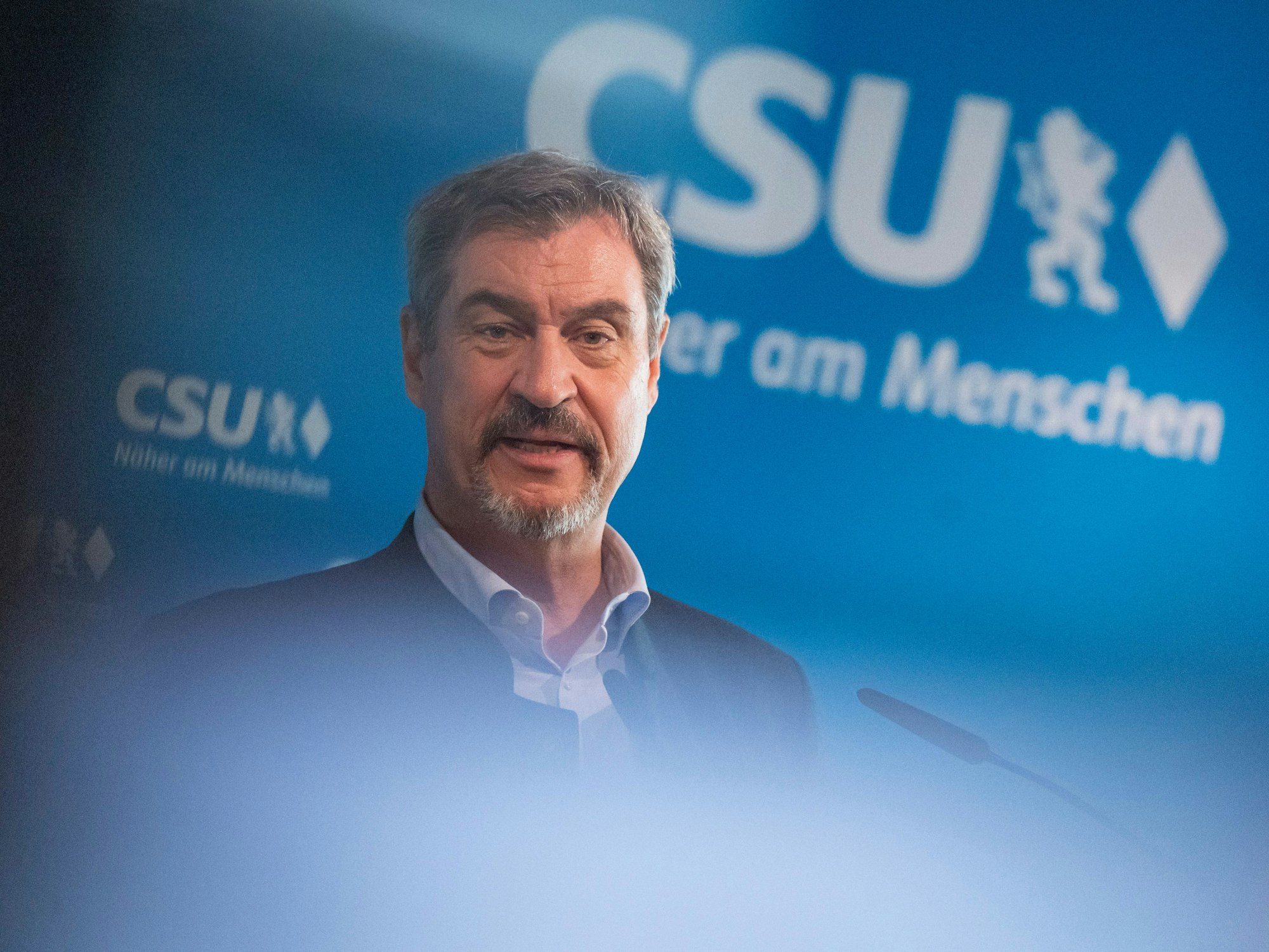 CSU-Chef Markus Söder (hier am 28. April auf einer Pressekonferenz in München) hat eine Entscheidung für seine Zukunft getroffen.