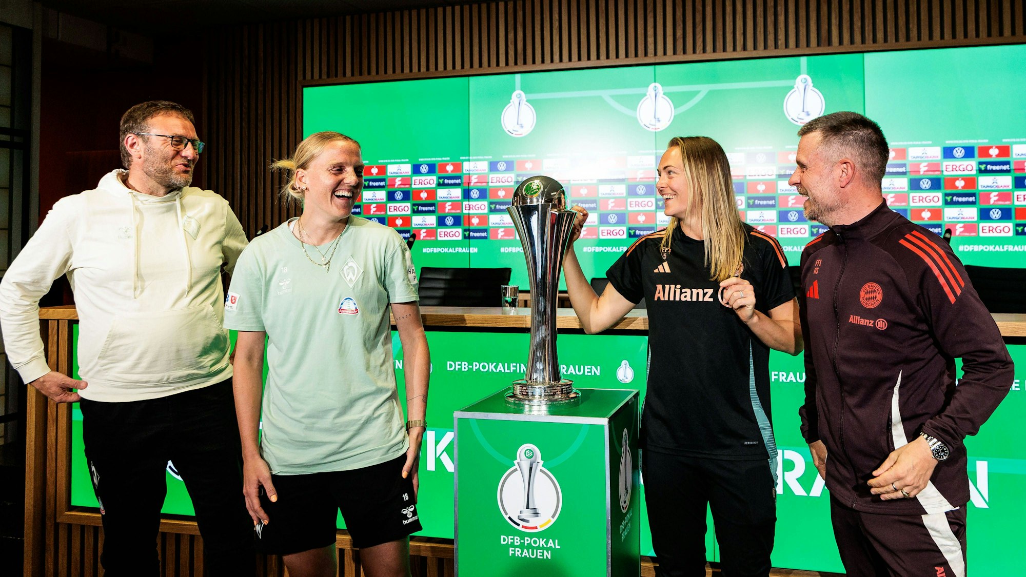 Pressekonferenz vor dem DFB-Pokalfinale der Frauen in Köln.