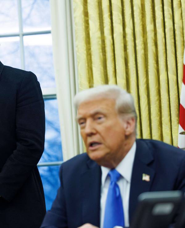 Elon Musk steht neben Donald Trump.
