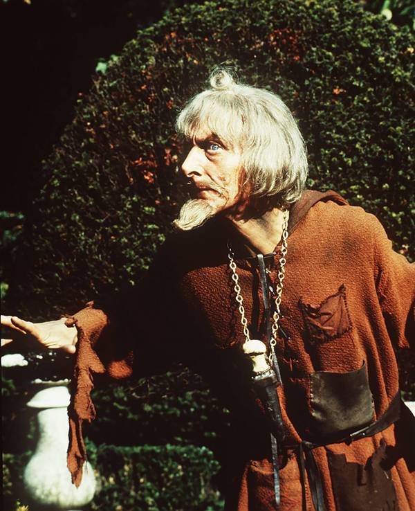 Catweazle im Film, geschätztes Aufnahmedatum um 1970.