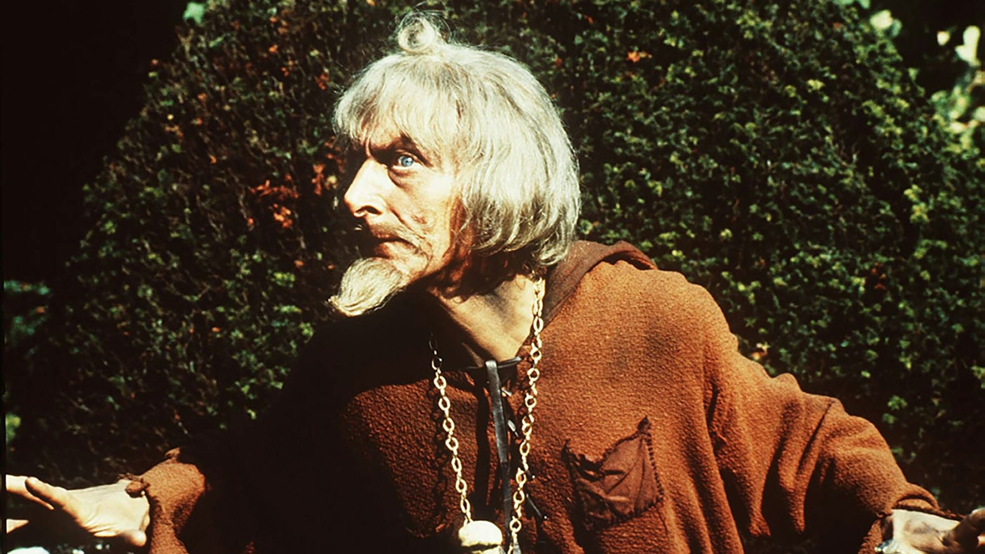 Catweazle im Film, geschätztes Aufnahmedatum um 1970.