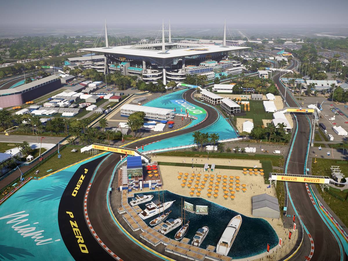 Die Rennstrecke für die Formel 1 in Miami.