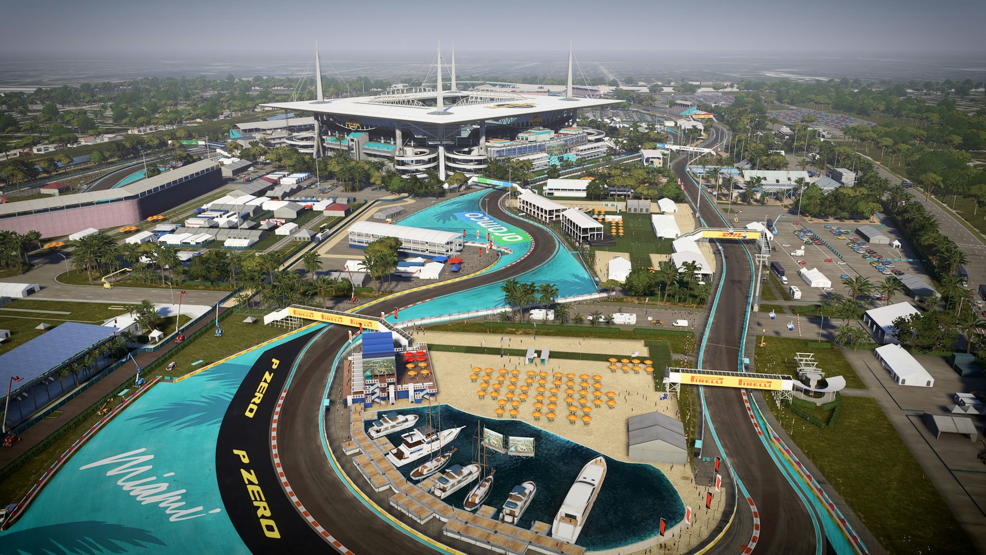 Die Rennstrecke für die Formel 1 in Miami.