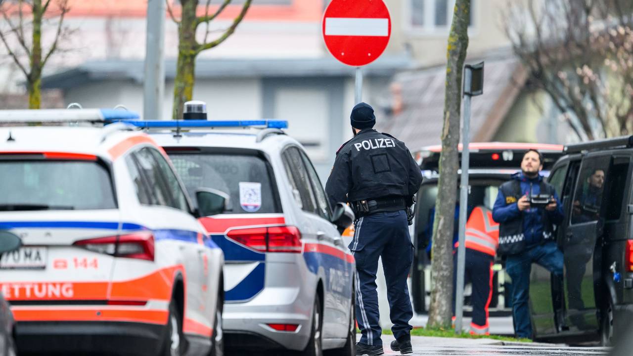 Die österreichische Polizei bei einem Einsatz.