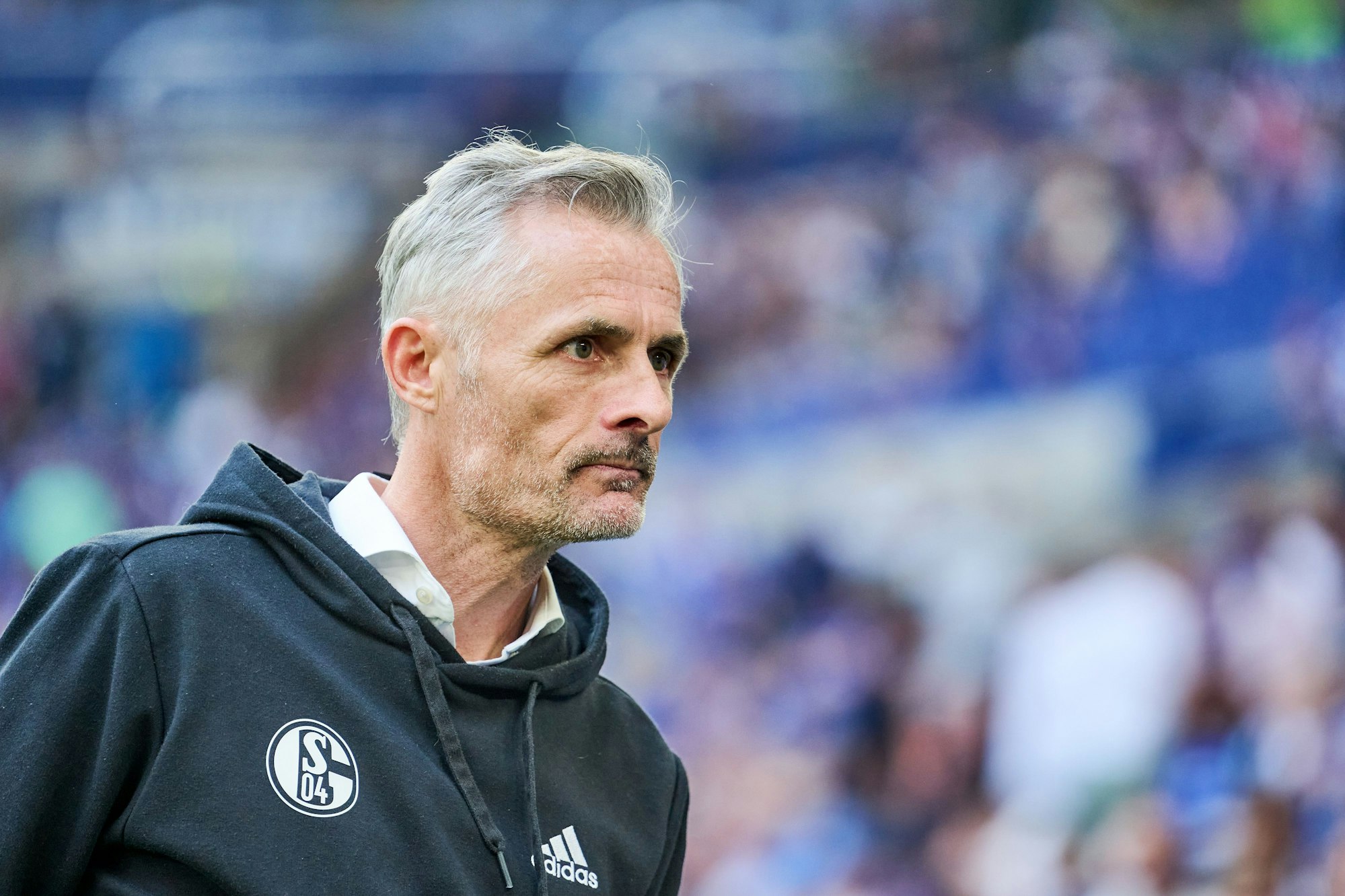Schalkes Trainer Kees van Wonderen vor dem Spiel gegen Paderborn am 2. Mai.