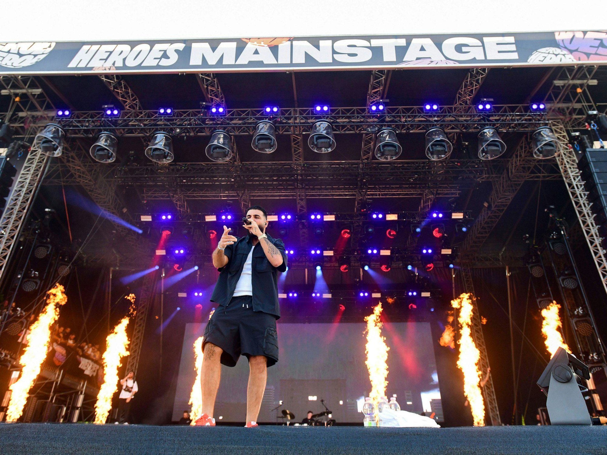 Samra bei einem Auftritt in Hannover.