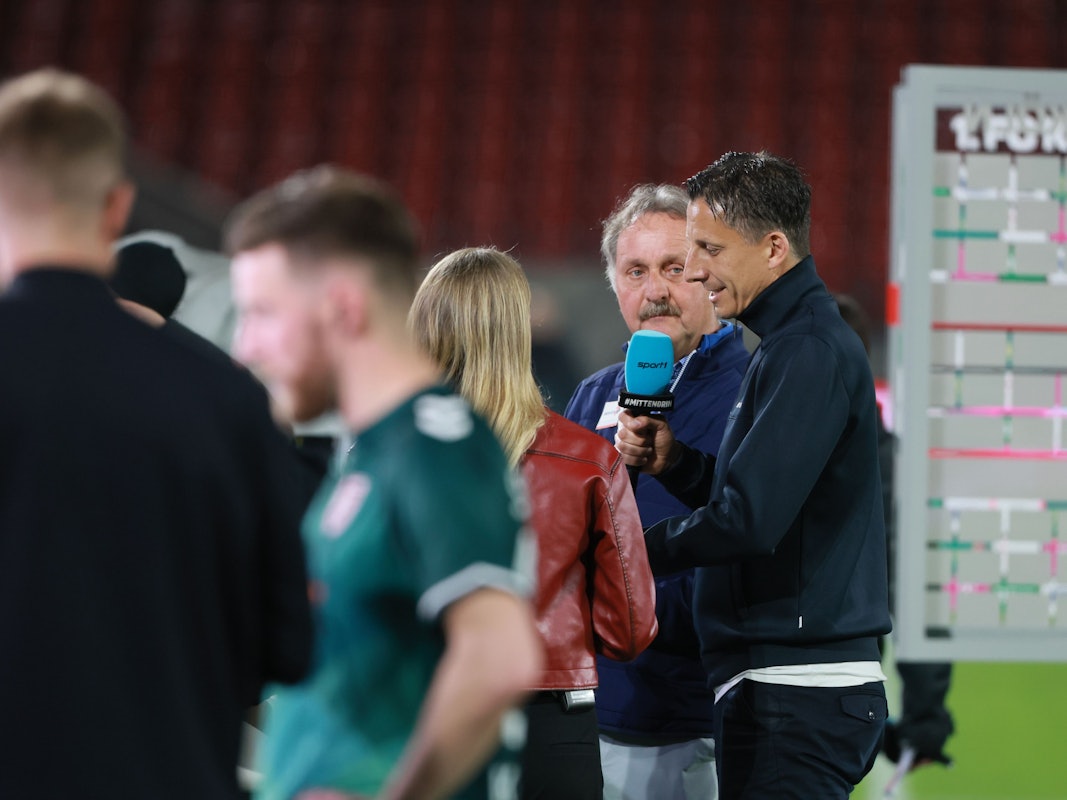 Christian Keller (1. FC Köln) nach dem Spiel im Sport1 Interview mit Peter Neururer.