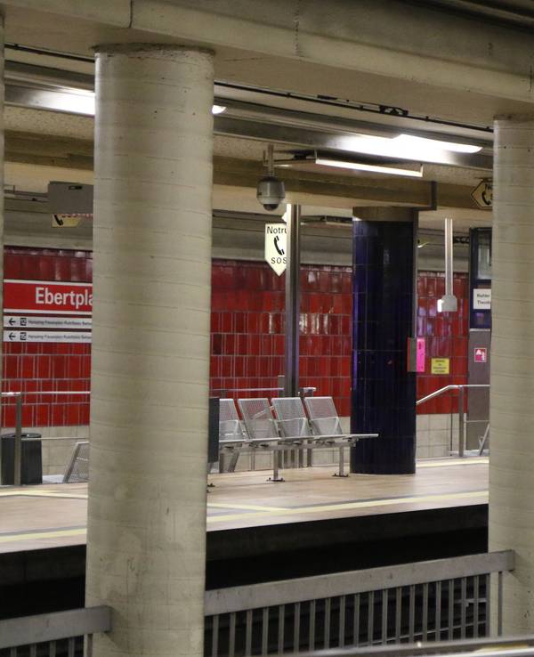 Die Haltestelle Ebertplatz am 1. März 2024