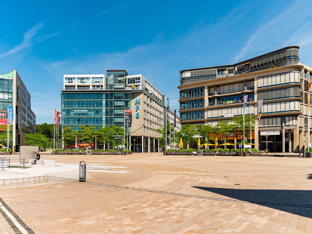 Blick auf den Mediapark in Köln.