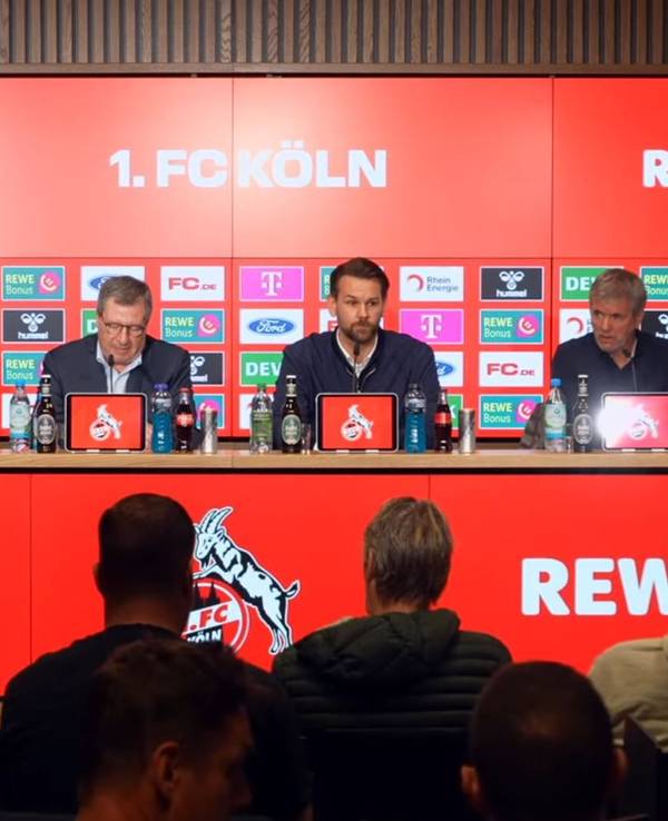 Die Pressekonferenz beim 1. FC Köln mit Friedhelm Funkel.