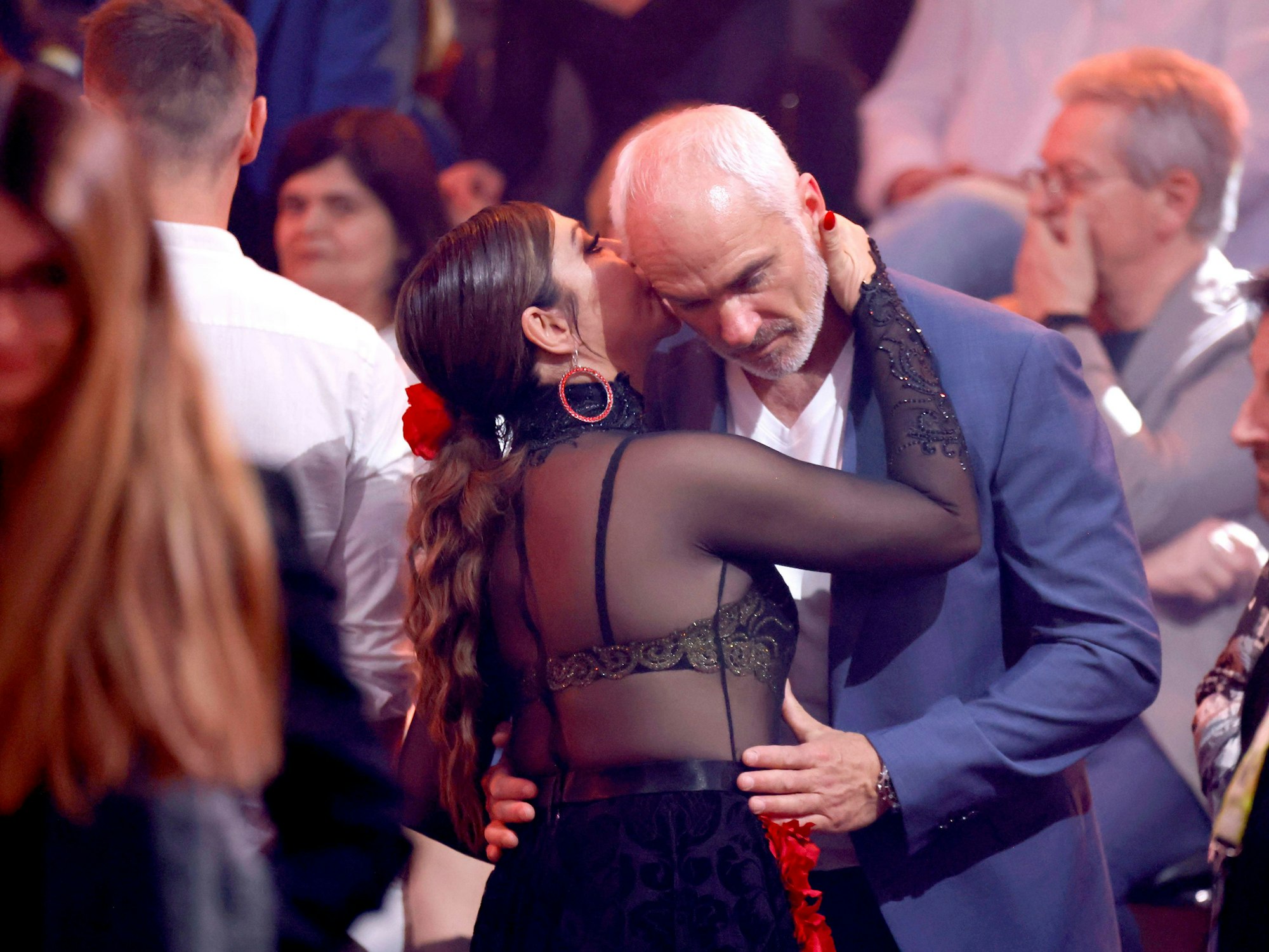 Schauspielerin Simone Thomalla mit ihrem neuen Freund, dem Unternehmer René M. bei der 18. Staffel der RTL-Tanzshow „Let's Dance“ im Coloneum.