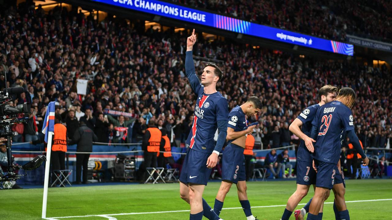 PSG-Profi Fabian Ruiz bejubelt seinen Treffer zur zwischenzeitlichen 1:0-Führung am Mittwoch (7. Mai 2025) im Halbfinale der Champions League gegen Arsenal.