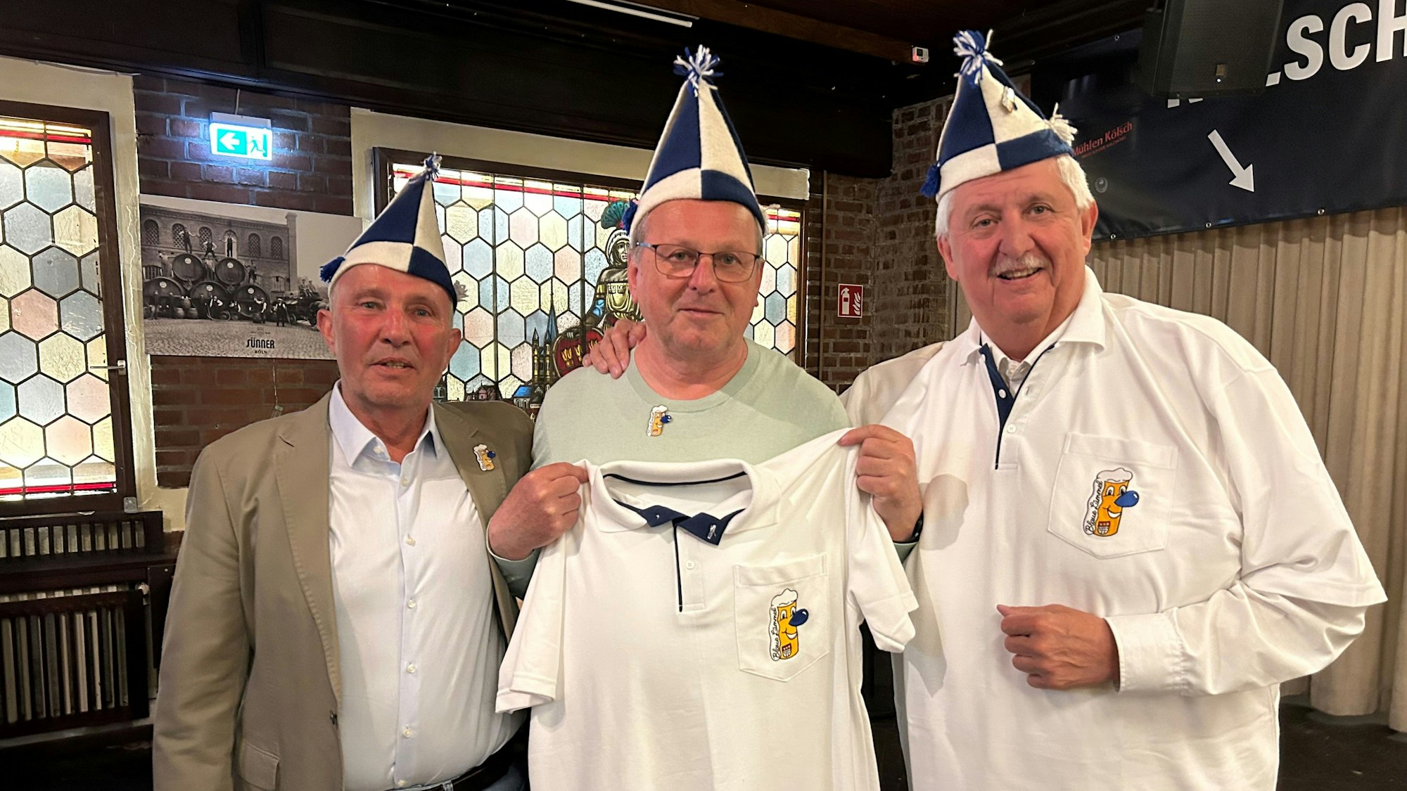 Achim Hansmann, Bodo Berghäuser und Jörg Pütz von der KG Blaue Lümmel.