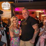 Caro Robens und ihr Ehemann Andreas bei einer Saison-Eröffnung einer Mallorca-Bar.