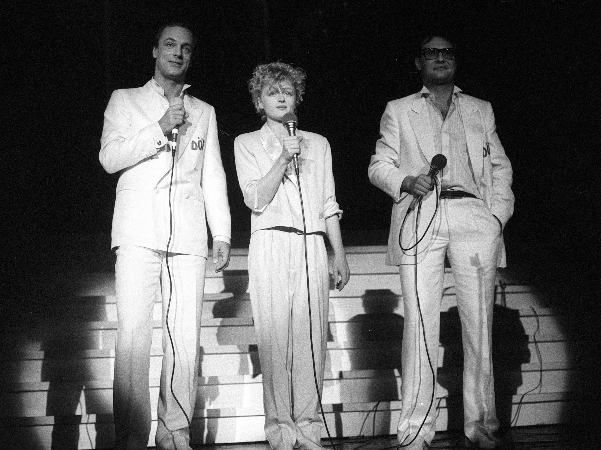 DÖF mit Manfred Fredi Tauchen, Inga Humpe und Josef Joesi Prokopetz (v.l.). im Jahr 1983.