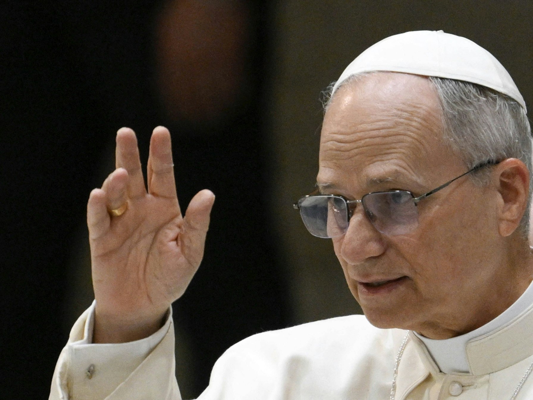 Papst Leo XIV. bei einer Audizienz im Vatikan.