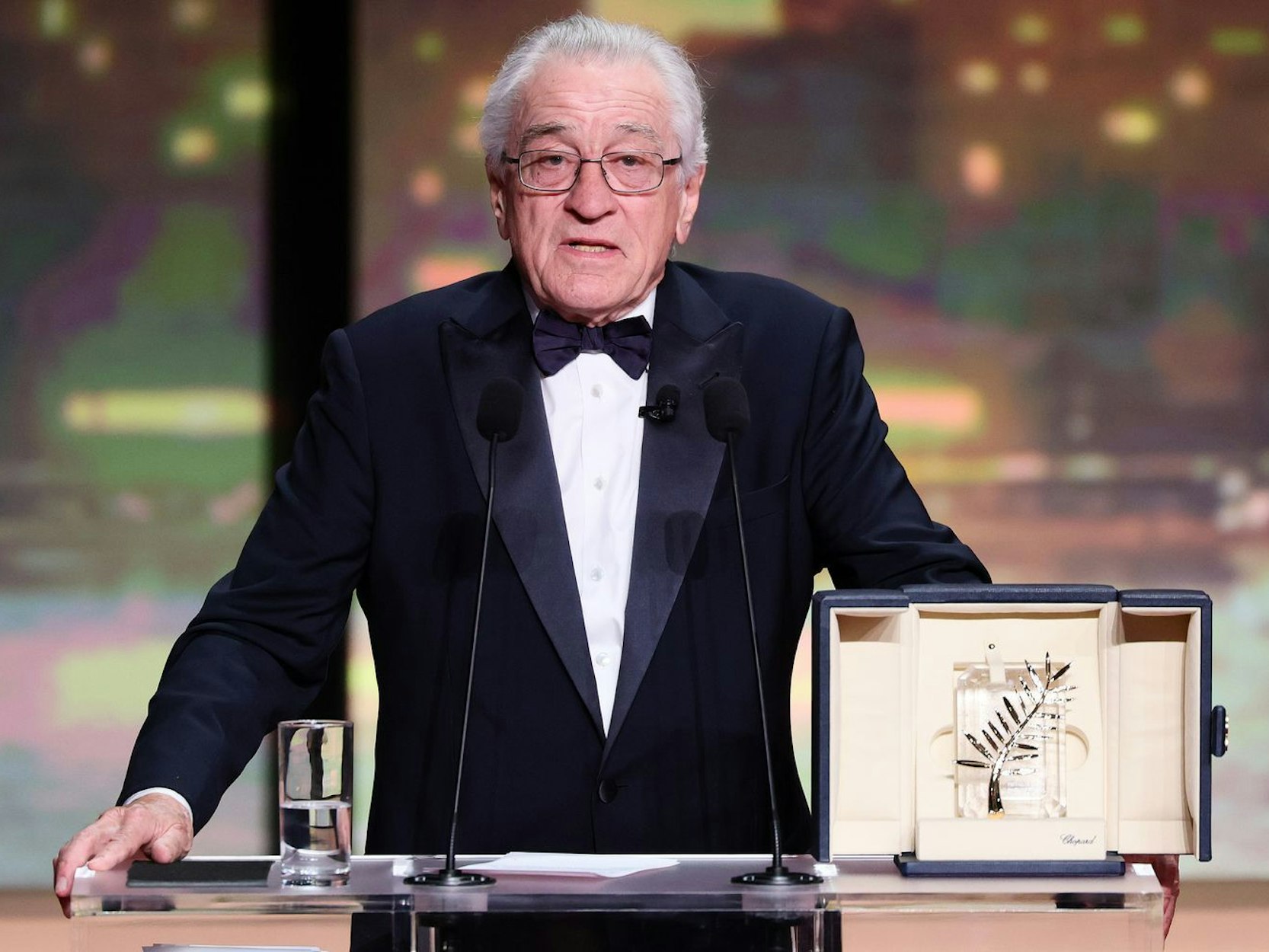 Robert De Niro hielt in Cannes eine Rede, in der er US-Präsident Donald Trump scharf kritisierte. (Bild: 2025 Getty Images/Andreas Rentz)