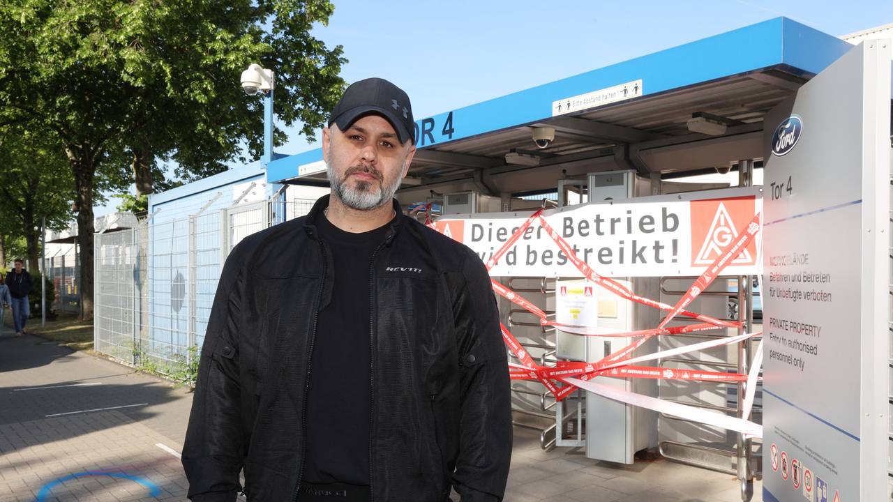 Ford-Mitarbeiter Joachim Reitmeier beteiligt sich am Streik.