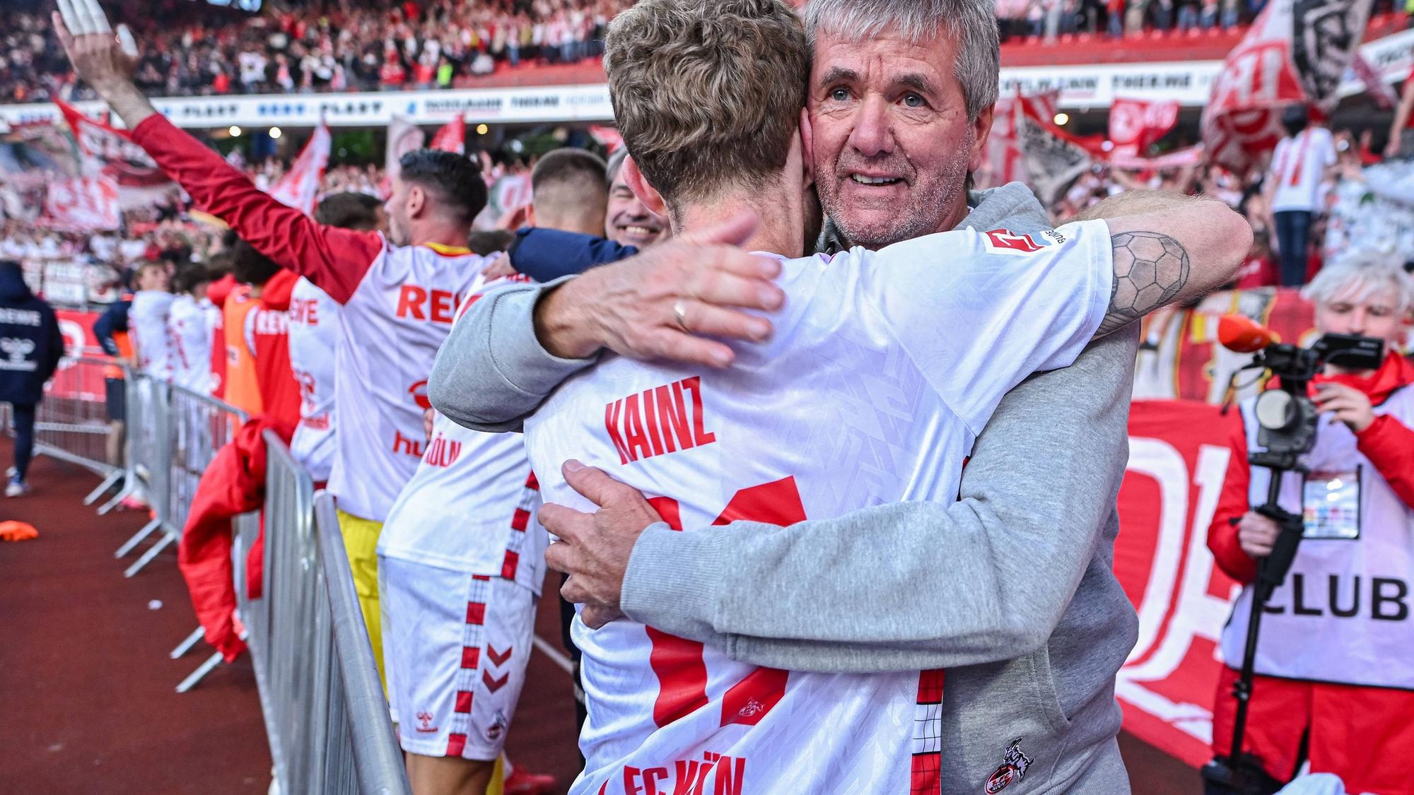 Florian Kainz und Trainer Friedhelm Funkel