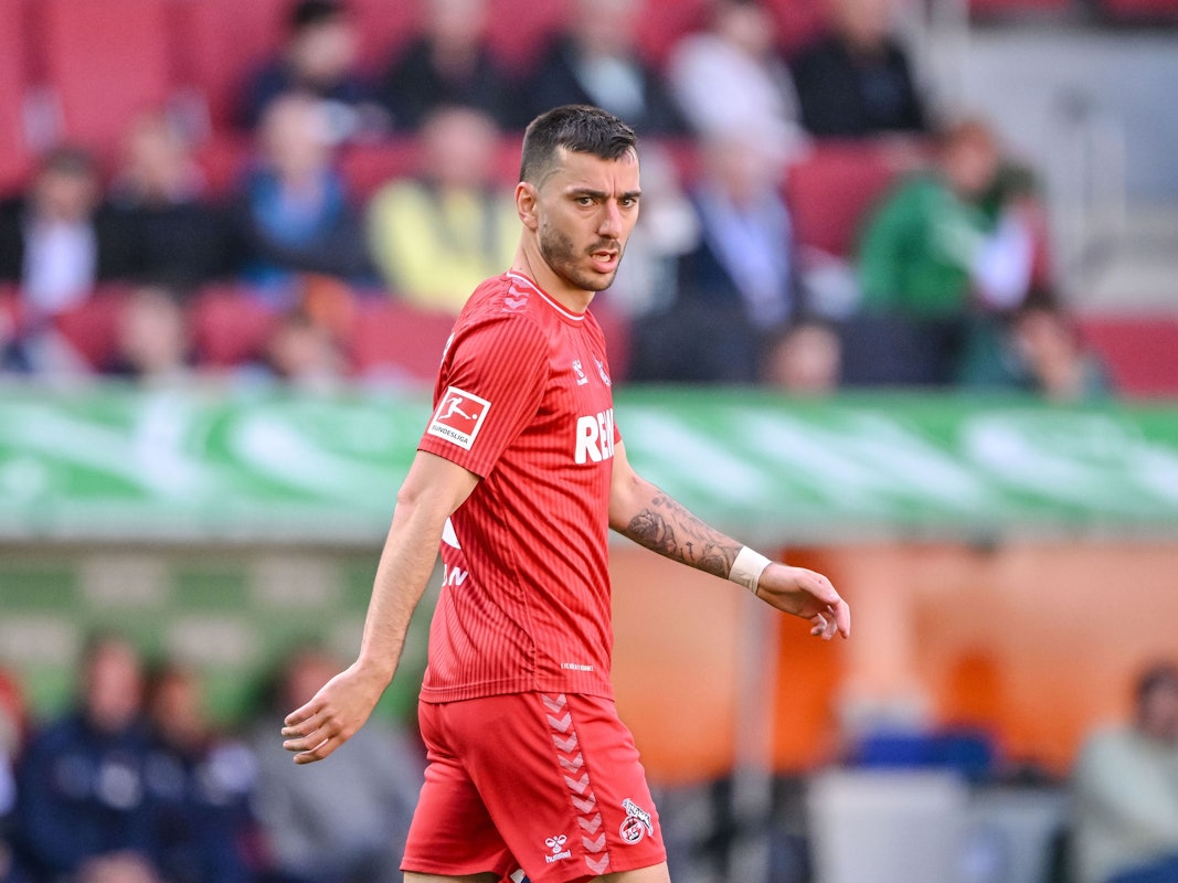 Kölns Sargis Adamyan reagiert im Spiel.