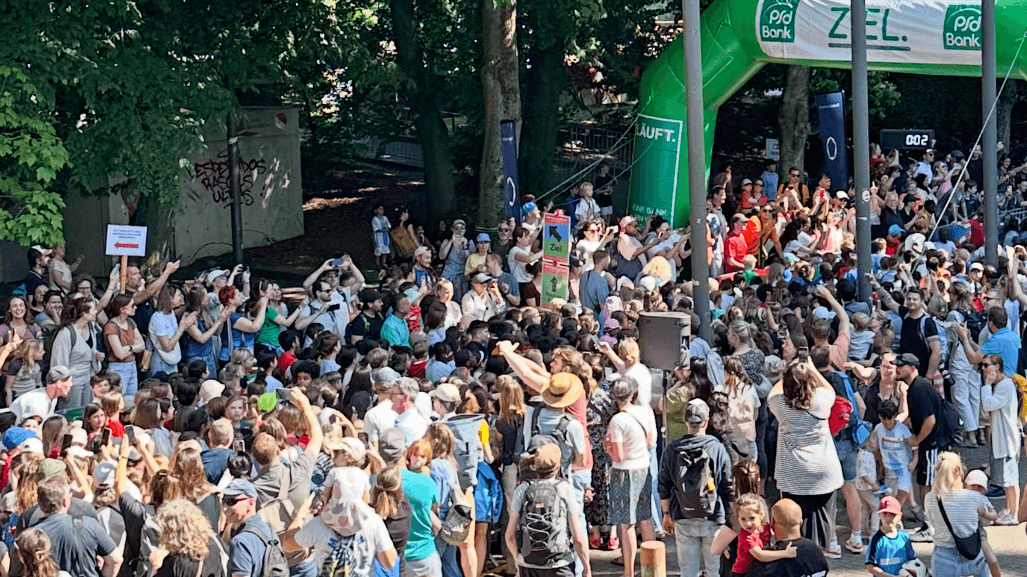 Zieleinlauf beim Kölner Leselauf.