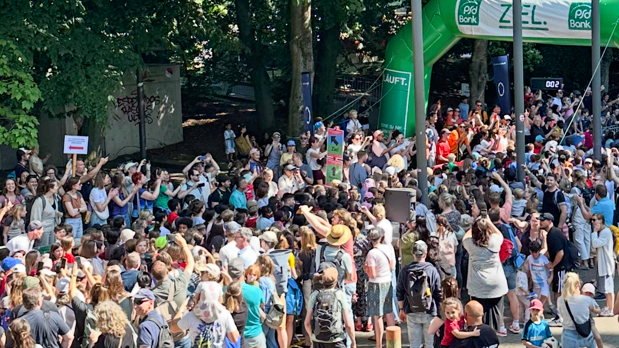 Zieleinlauf beim Kölner Leselauf.
