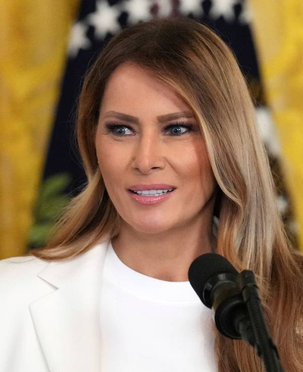 US-First Lady Melania Trump spricht Anfang Mai im East Room des Weißen Hauses bei einer Veranstaltung für Soldatenmütter.