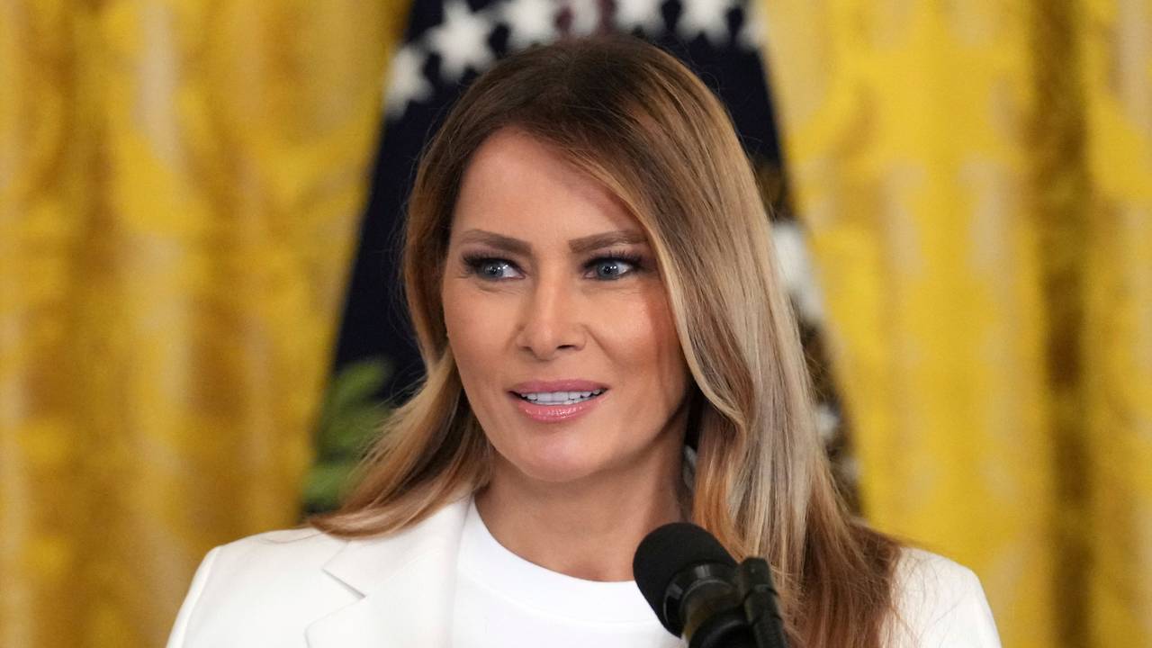 US-First Lady Melania Trump spricht Anfang Mai im East Room des Weißen Hauses bei einer Veranstaltung für Soldatenmütter.