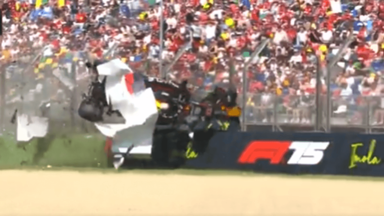 Yuki Tsunoda crashte im Qualifying am 17. Mai 2025 im italienischen Imola schwer.