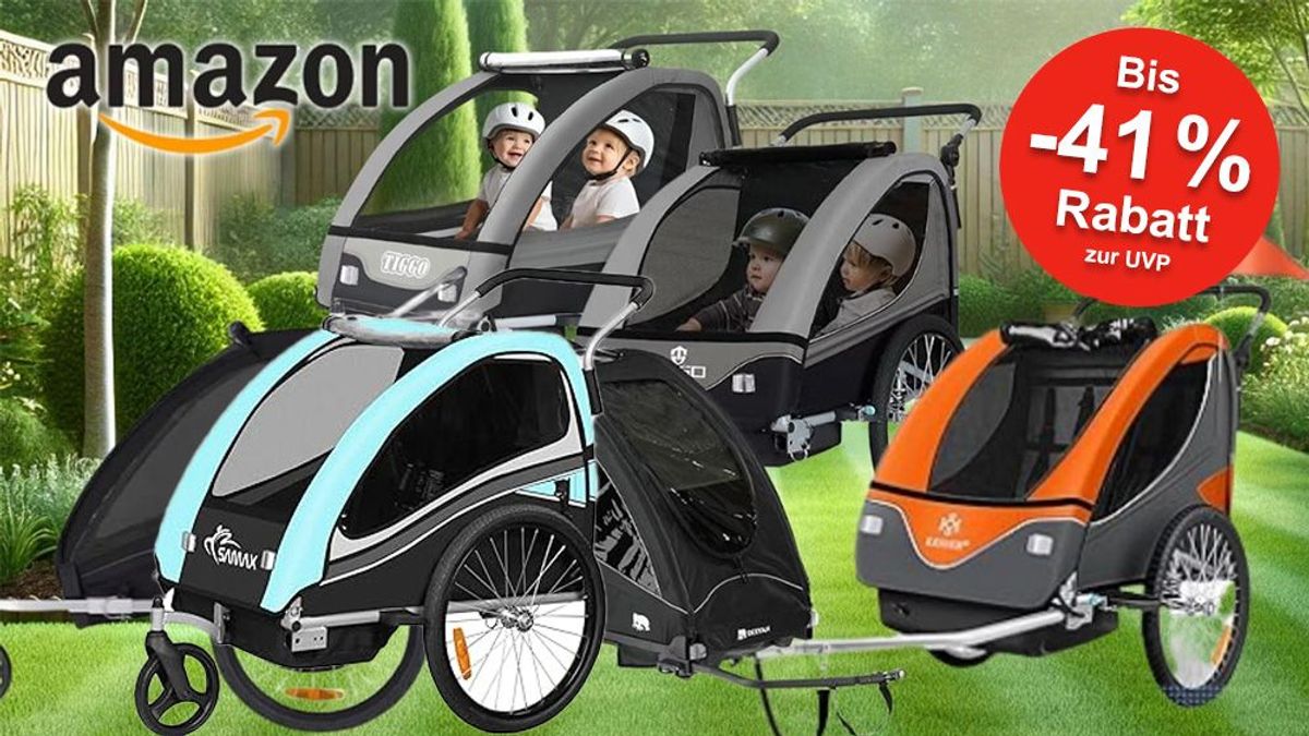Fahrradanhänger Top Deals im Amazon Sale: Für jedes Wetter und jetzt bis 41% Rabatt – mit Kind oder Hund praktisch und umweltbewusst unterwegs