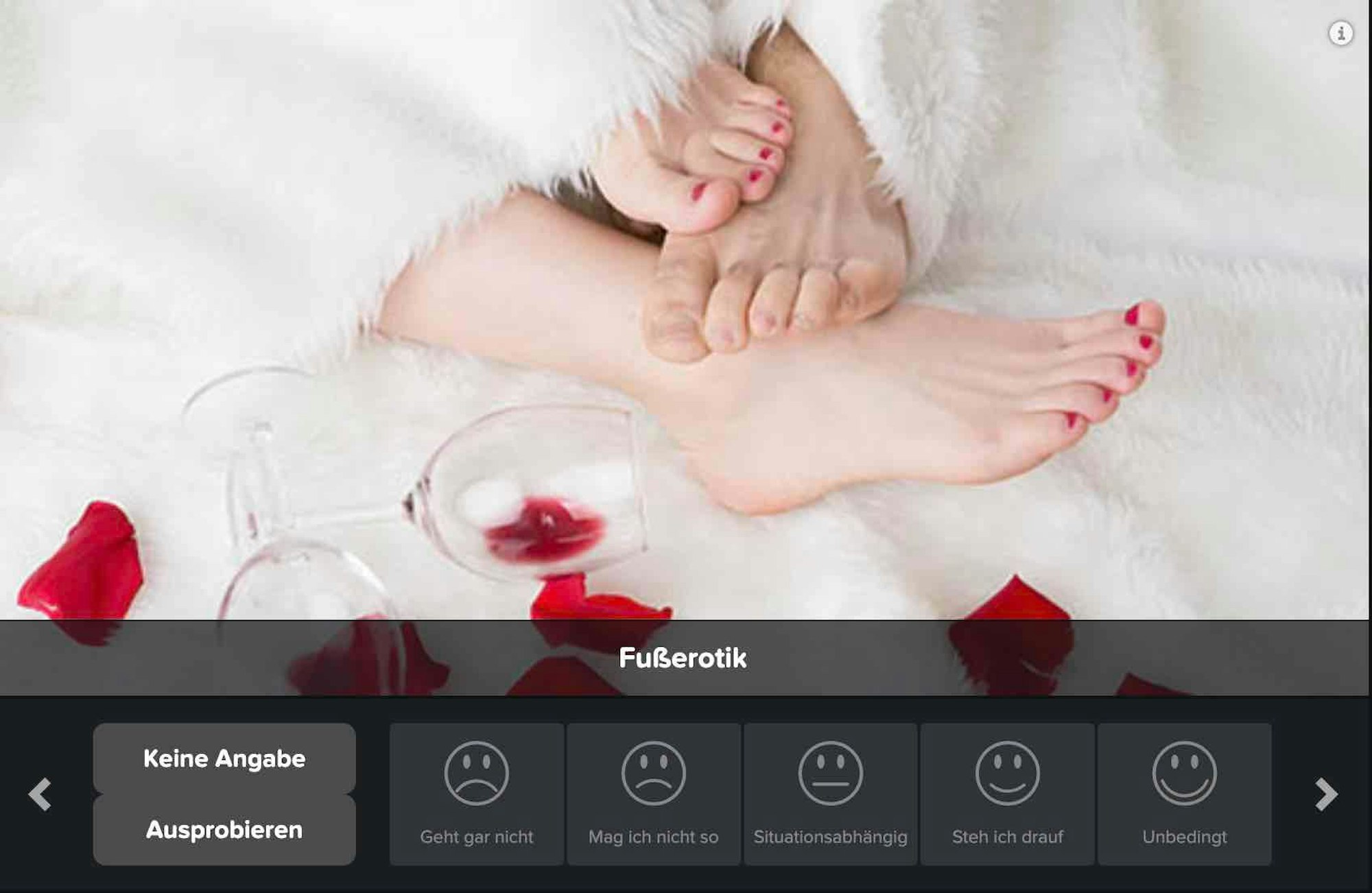 Screenshot Joyclub Vorlieben Abfrage