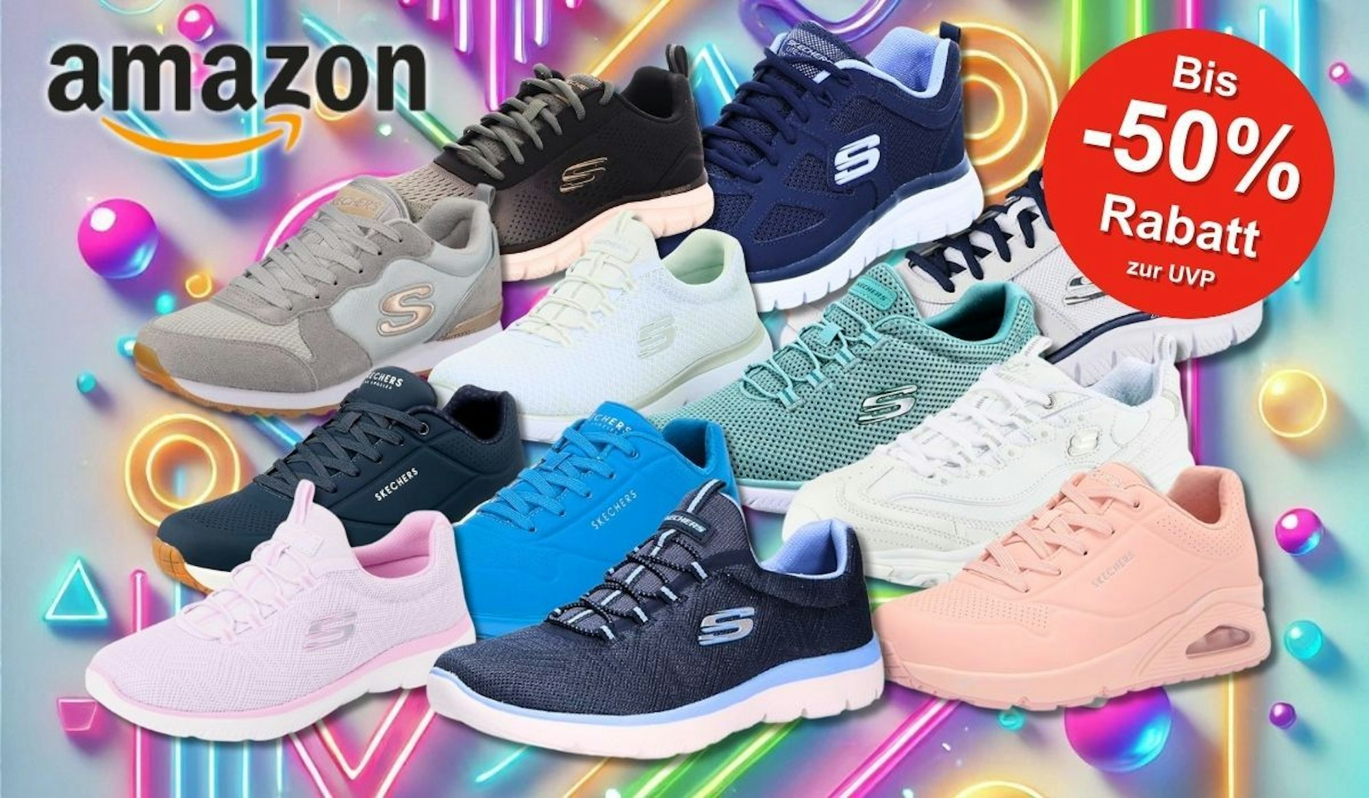 Skechers Sneaker Modelle für Damen und Herren in vielen verschiedenen und bunten Farben.