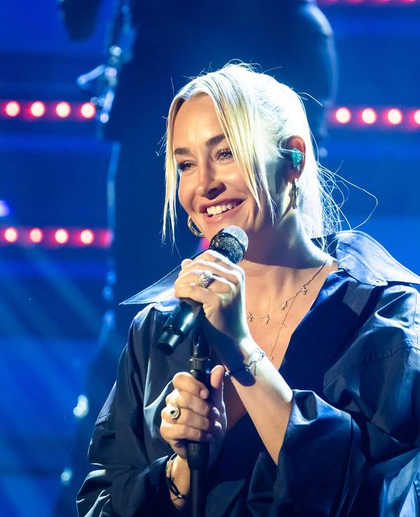 Sarah Connor, Sängerin, tritt bei der Aufzeichnung von «75 Jahre ARD - Die große Jubiläumsshow» im Studio Berlin-Adlershof auf.