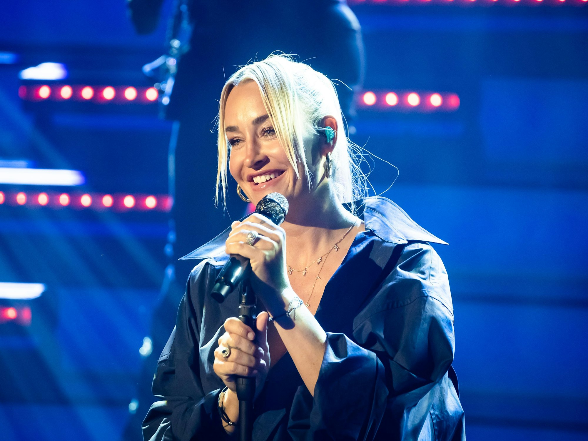 Sarah Connor, Sängerin, tritt bei der Aufzeichnung von «75 Jahre ARD - Die große Jubiläumsshow» im Studio Berlin-Adlershof auf.