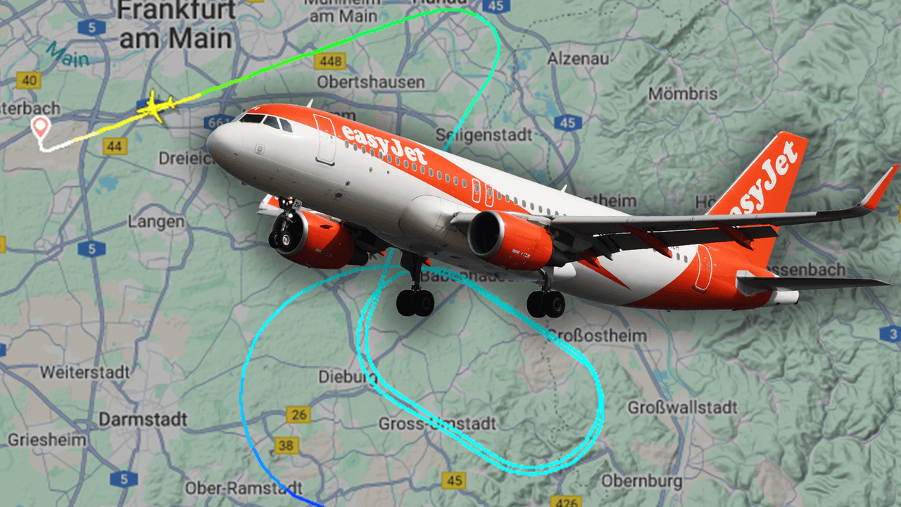 Das Foto zeigt einen Airbus A320 von Easyjet: Eine Frau an Bord der Maschine zwang das Flugzeug zur Zwischenlandung in Frankfurt.