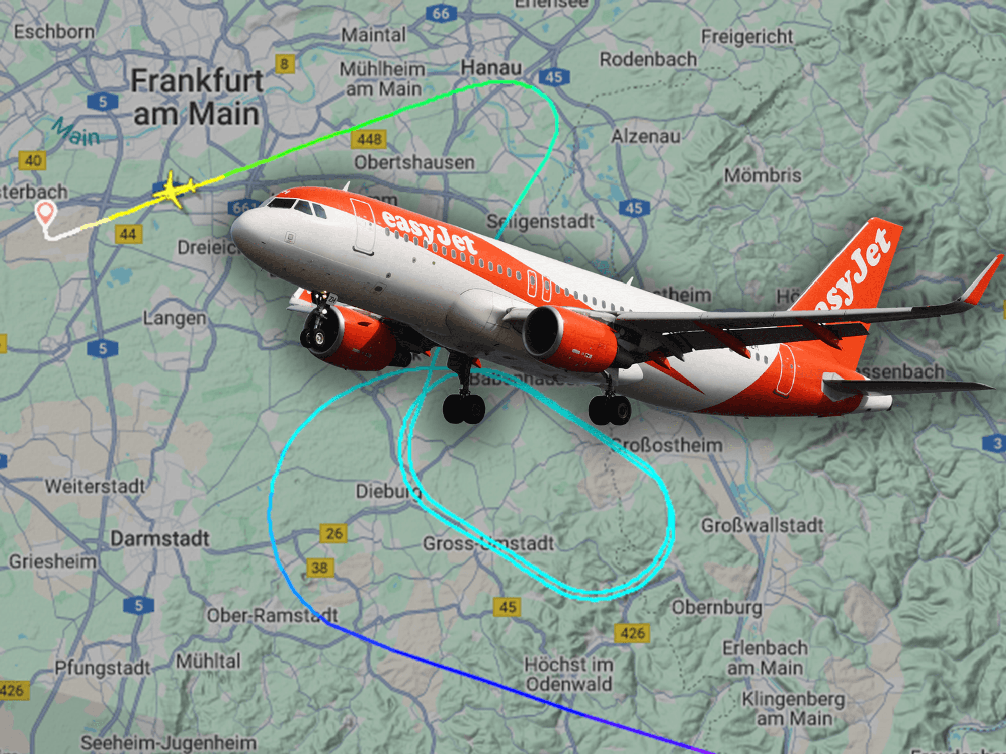 Das Foto zeigt einen Airbus A320 von Easyjet: Eine Frau an Bord der Maschine zwang das Flugzeug zur Zwischenlandung in Frankfurt.