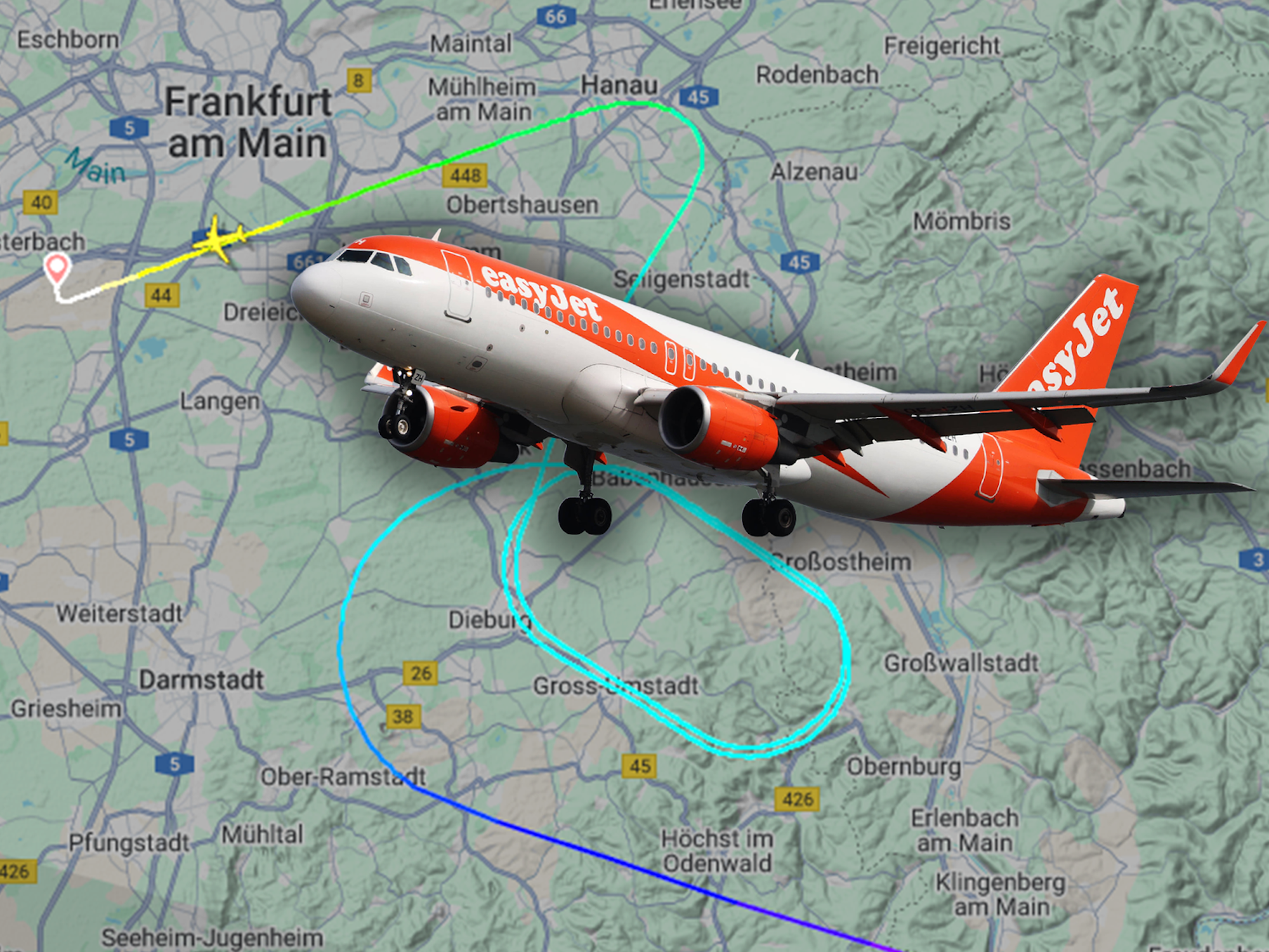 Das Foto zeigt einen Airbus A320 von Easyjet: Eine Frau an Bord der Maschine zwang das Flugzeug zur Zwischenlandung in Frankfurt.