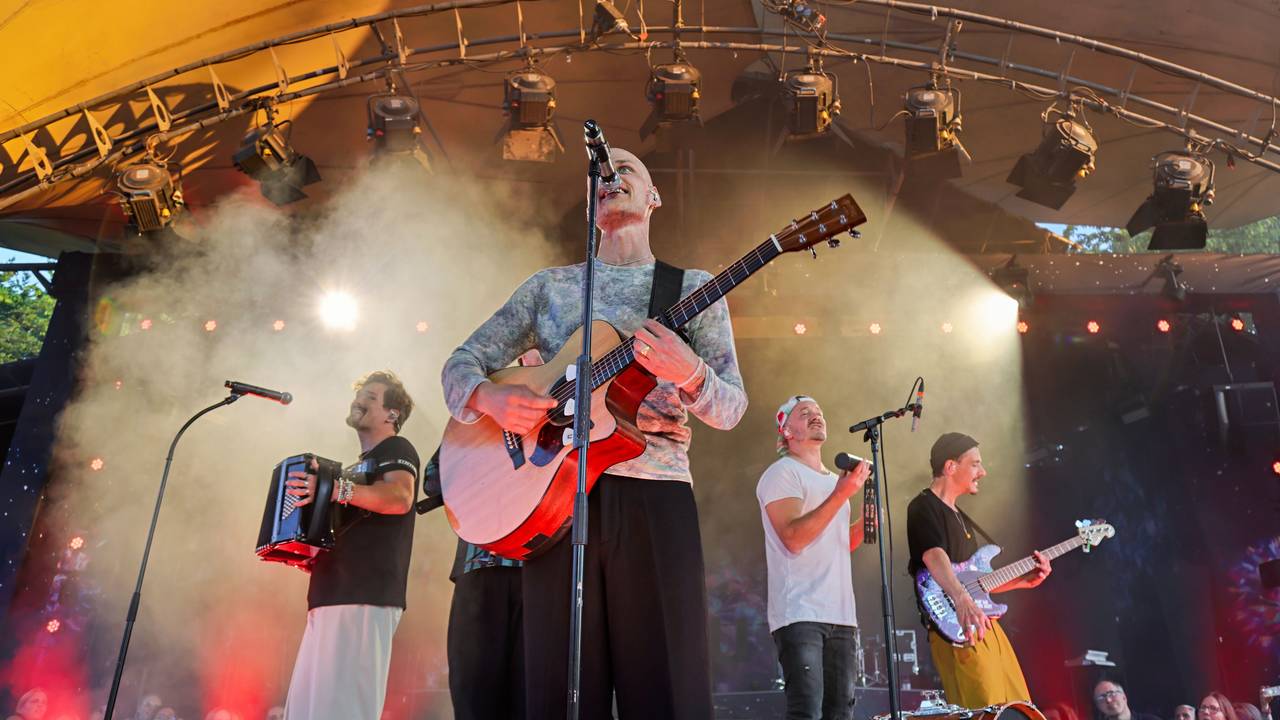 Die Band Cat Ballou beim Auftritt.