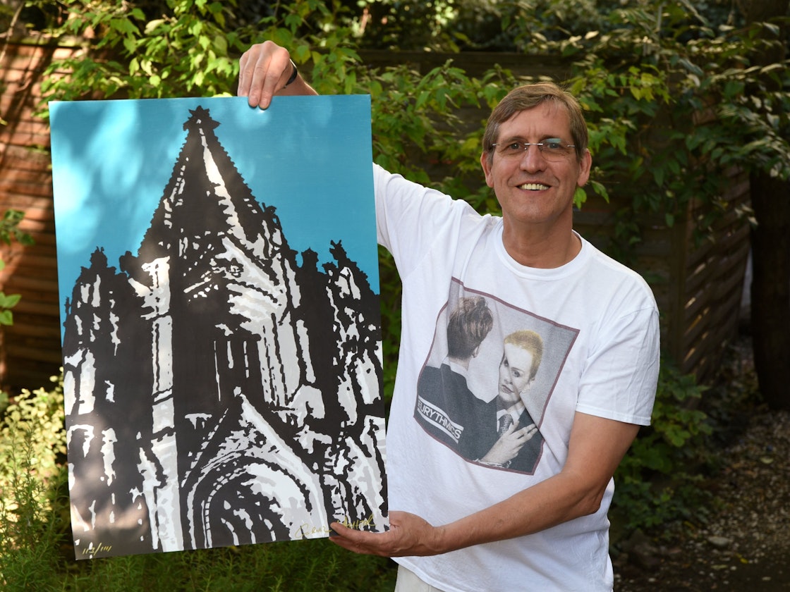 Cornel Wachter mit seinem Dom-Bild